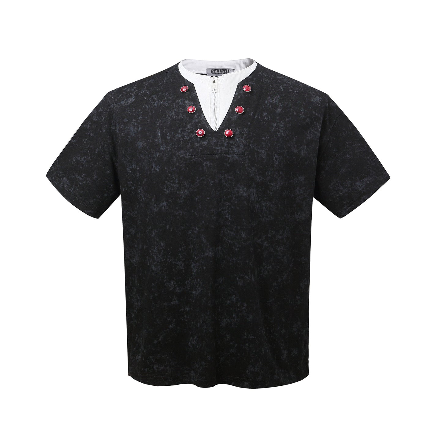 Unisex T-shirts Fake Two Piece Design Wide T-Shirt