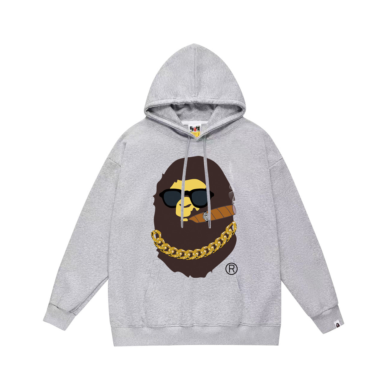 Ape Hoodie Autumn/Winter Letter Print Loose Hoodie Pullover Ape Sweater