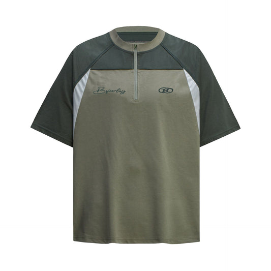 Ye T Shirt Summer Quick Drying Sweatshirt Zipper T-Shirt Short Sleeve