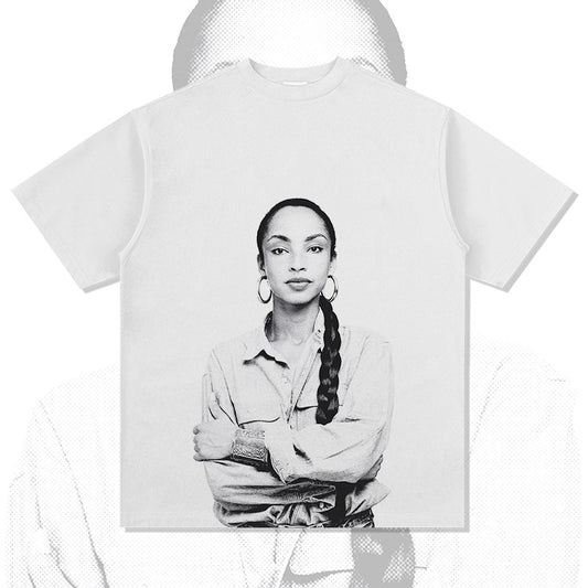 Marcas streetwear usa Sade Adu print short-sleeved t-shirt