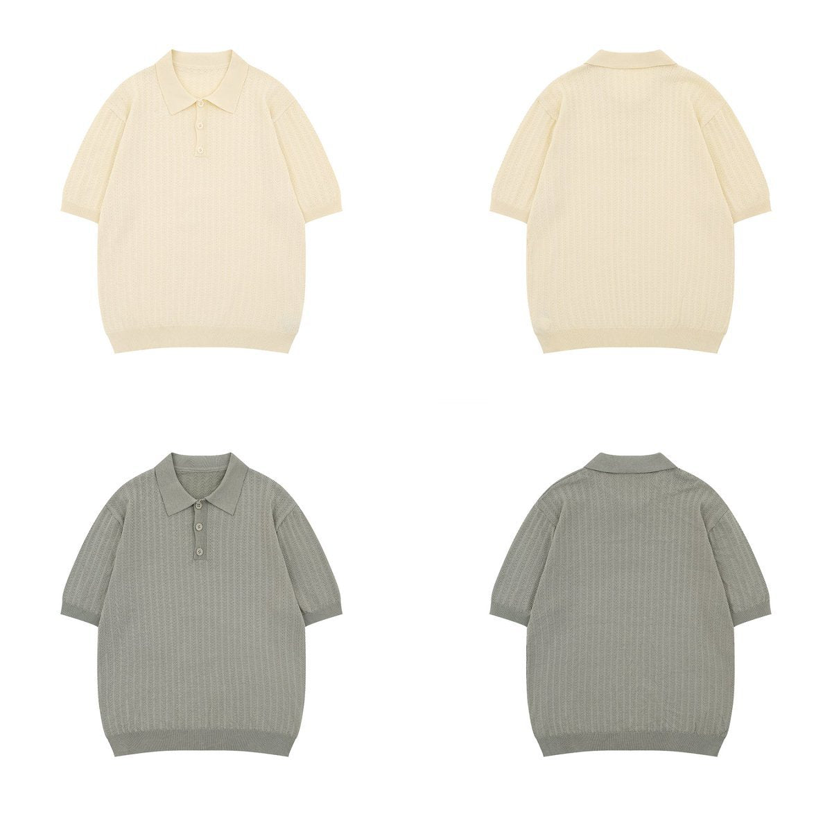 Hip hop clothing new york summer short-sleeved vintage knitted polo shirt lapel t-shirt