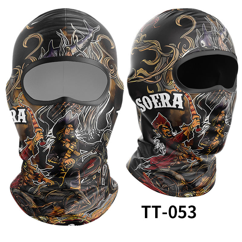 Cycling Windproof Hood Ice Silk Headgear Men's Lined Cap