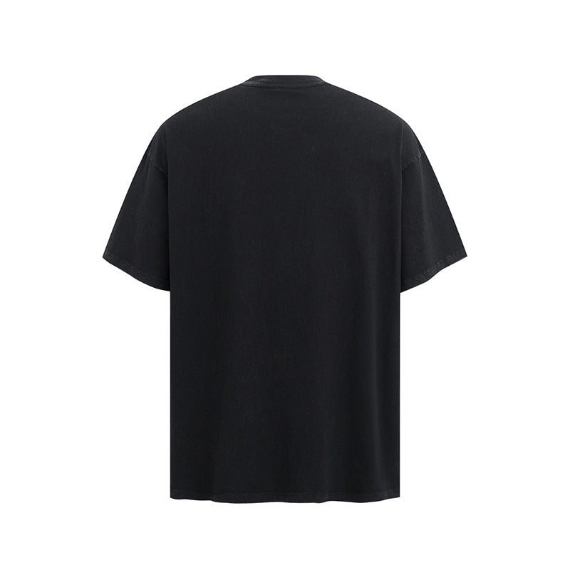 Nyc 1990 Shirt Retro Washed Old Short Sleeve T-Shirt