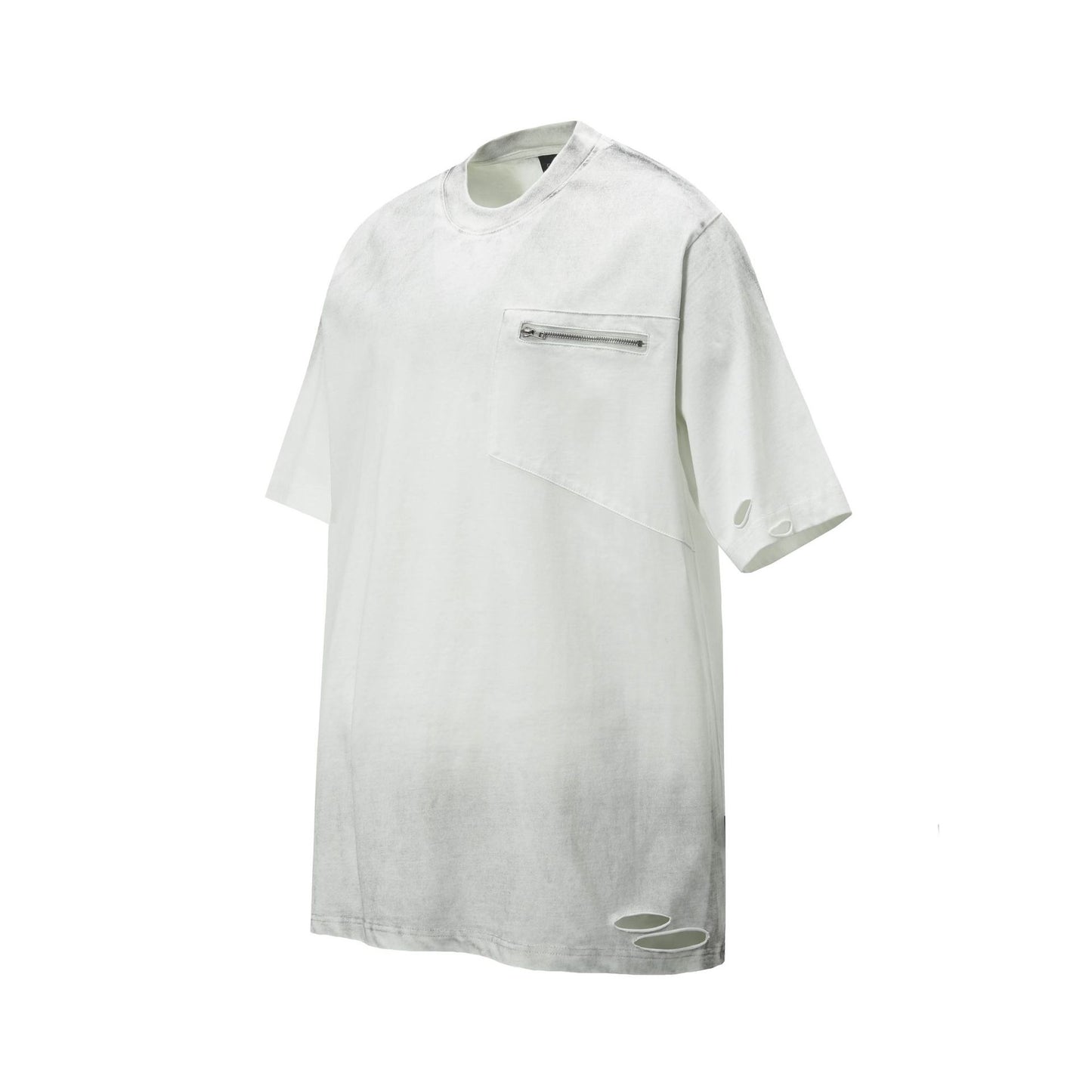 Hip hop shirt summer retro ripped short sleeve t-shirt