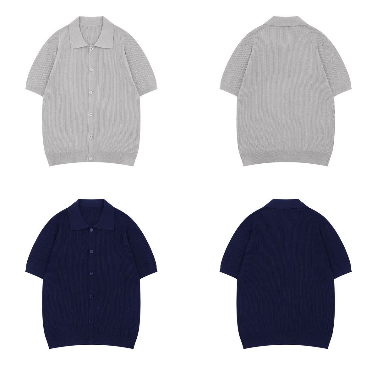 Hip hop clothing new york knitted cardigan polo lapel t-shirt