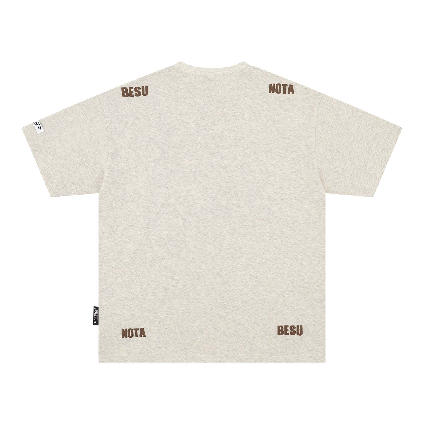 Distorted vintage letter embroidered short sleeve t-shirt summer loose top