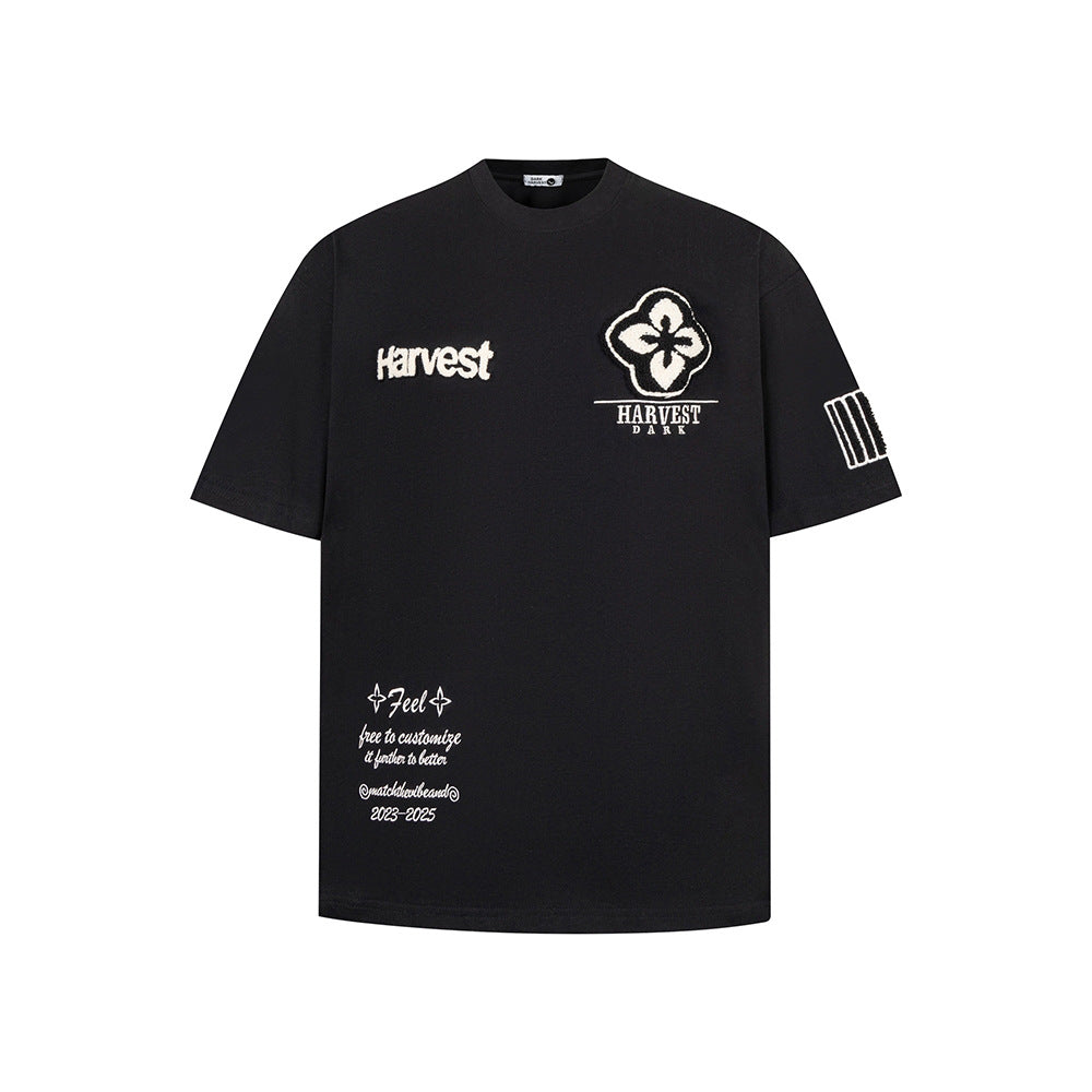 Hip Hop Clothes New York Alphabet Short Sleeve T-Shirt Loose Casual