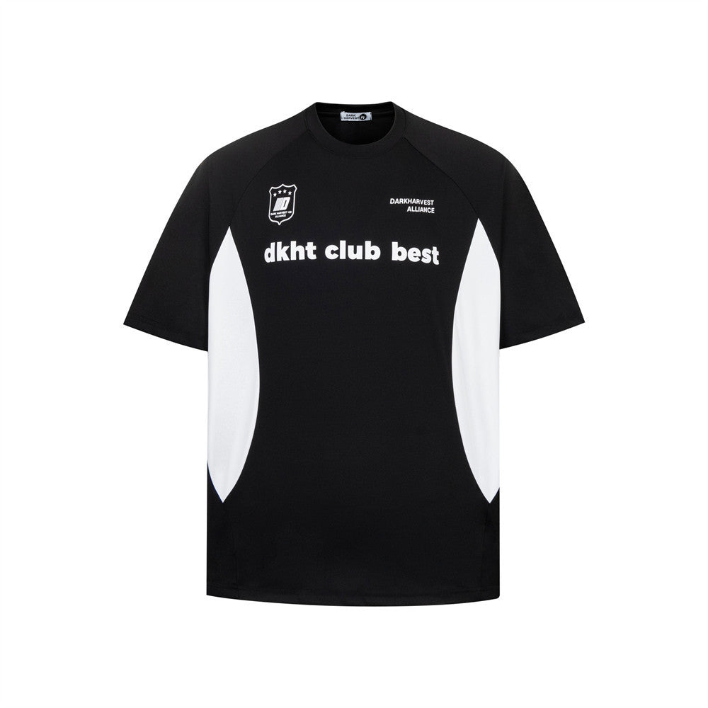Racing oversized t shirt short sleeve t-shirt summer cleanfit loose crew neck