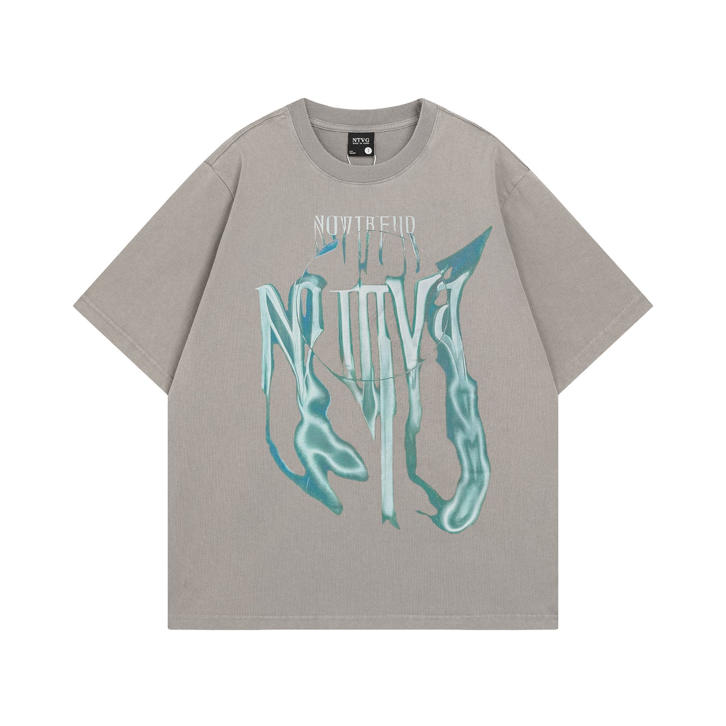 USA Vintage T-Shirt Washing Water Letter Printing Men's Summer