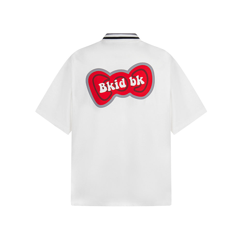 Hip Hop Clothes New York Cat Print Loose Short Sleeve T-Shirt Casual Letter Print Short Sleeve Top