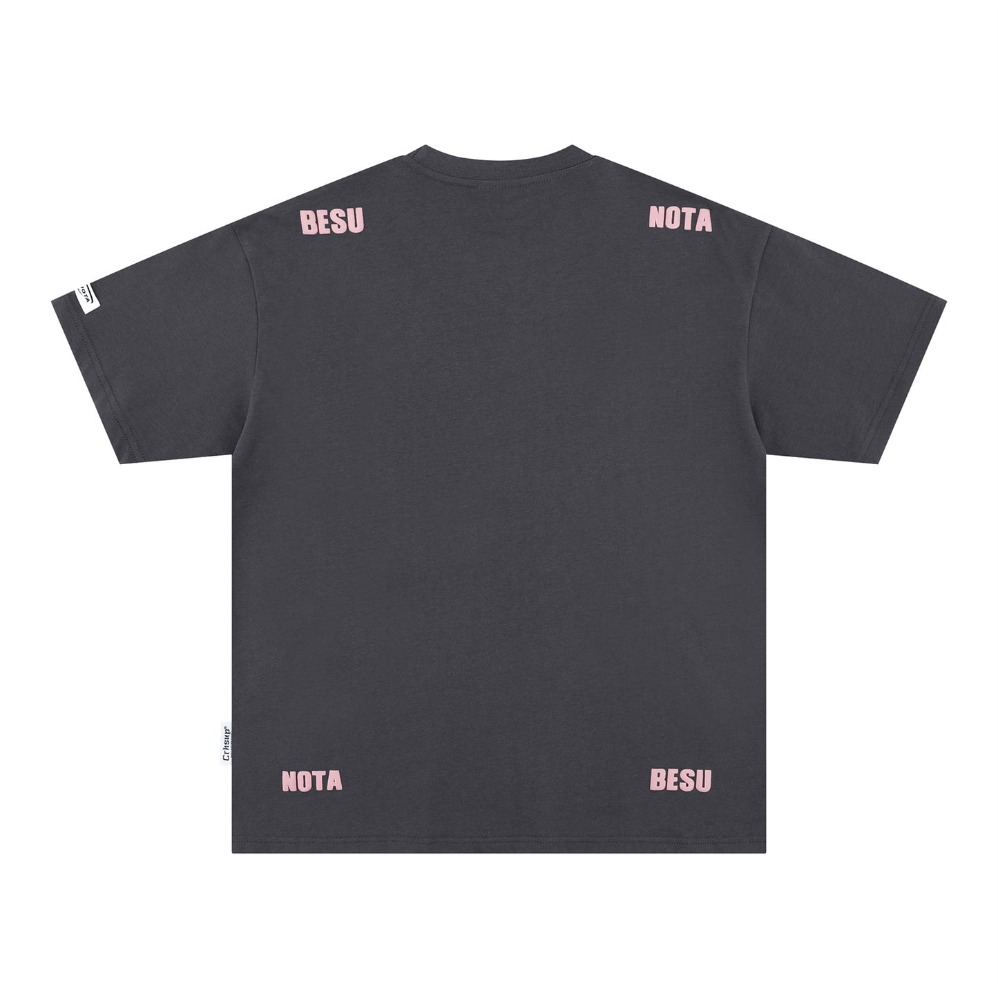 Distorted vintage letter embroidered short sleeve t-shirt summer loose top