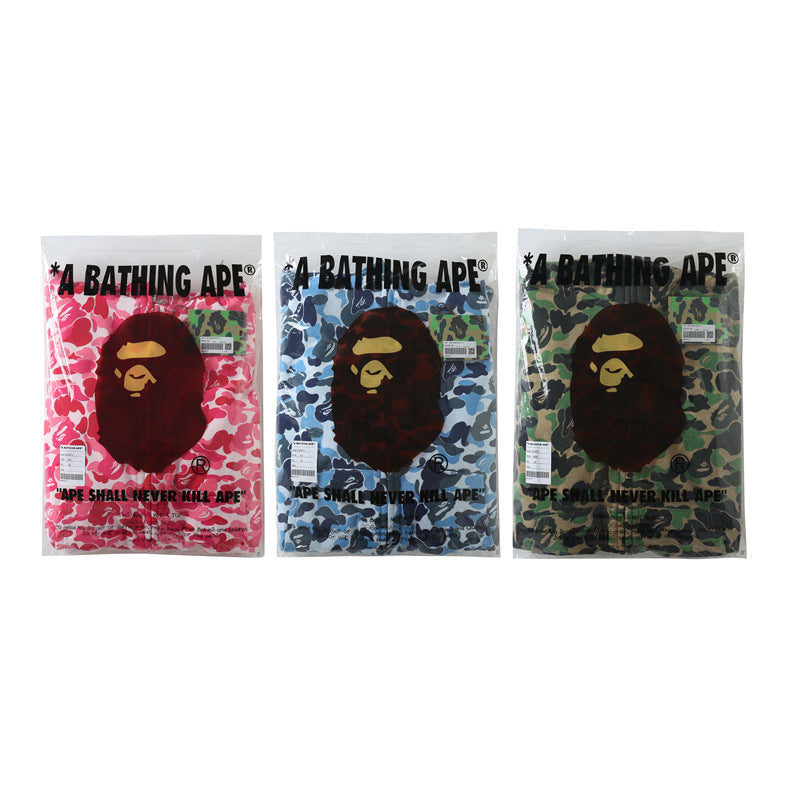 Ape Hoodie Shark Double Hood Men's and Women's Cardigan Zip Sweater
