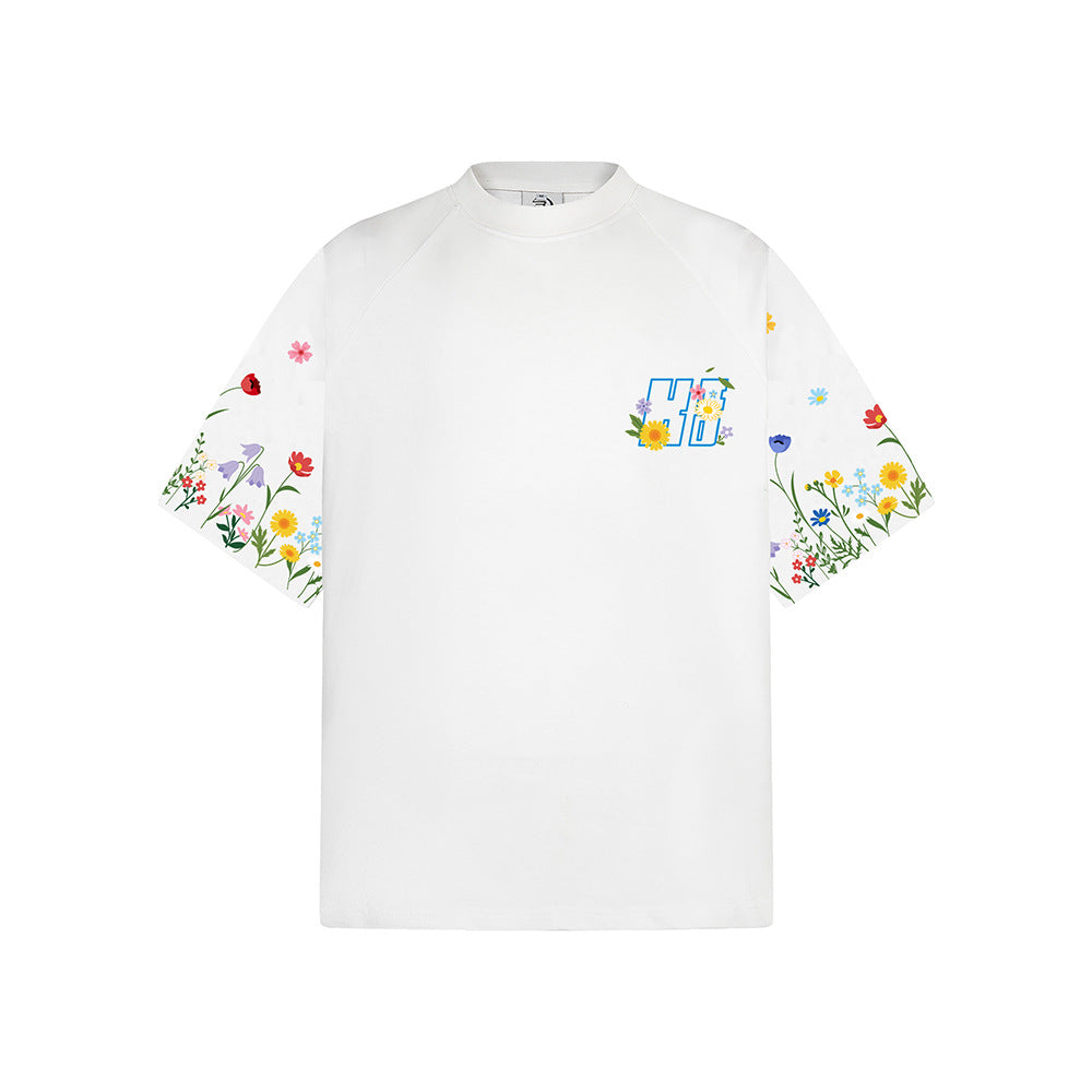 Vintage 90s Hip Hop Clothing Vintage Summer Embroidery Crew Neck Short Sleeve T-Shirt