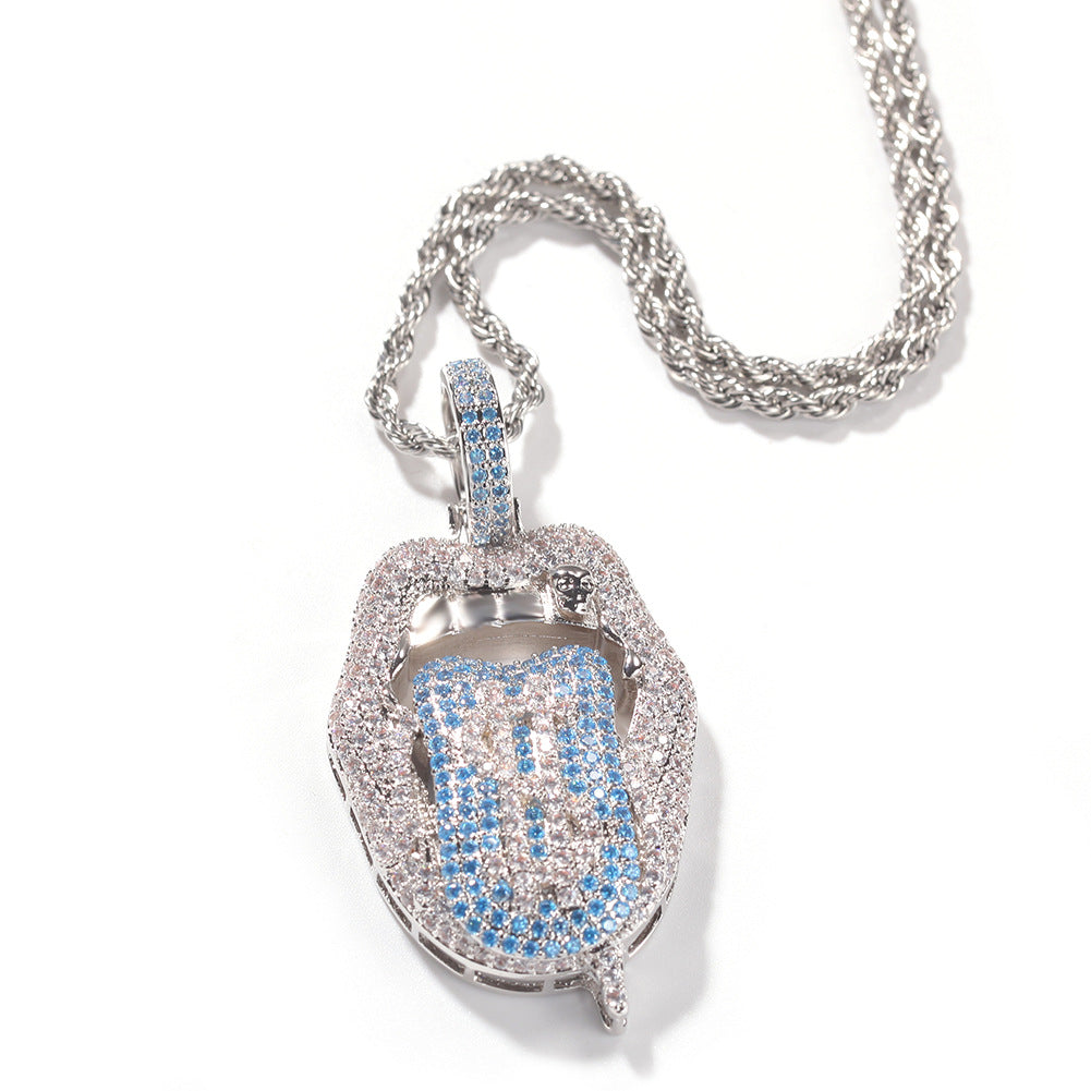 Jewelry Hip Hop Necklace Jewelry Rap Copper Zirconium Spectrum