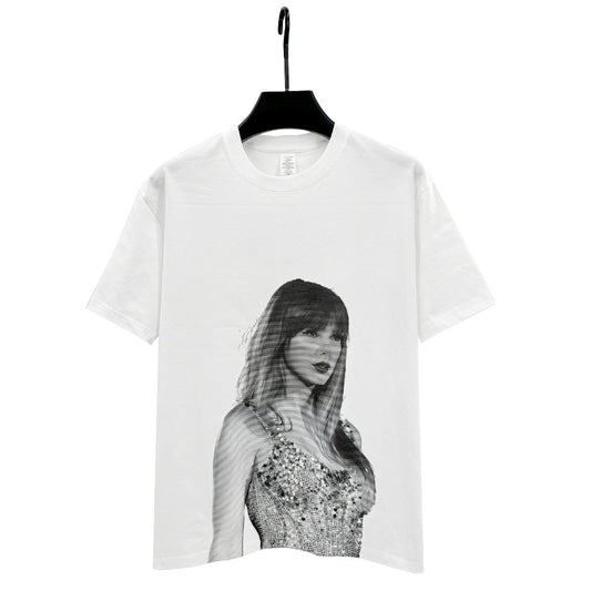 Unisex T-shirts Singer Taylor Swift Mildew Print Short Sleeves