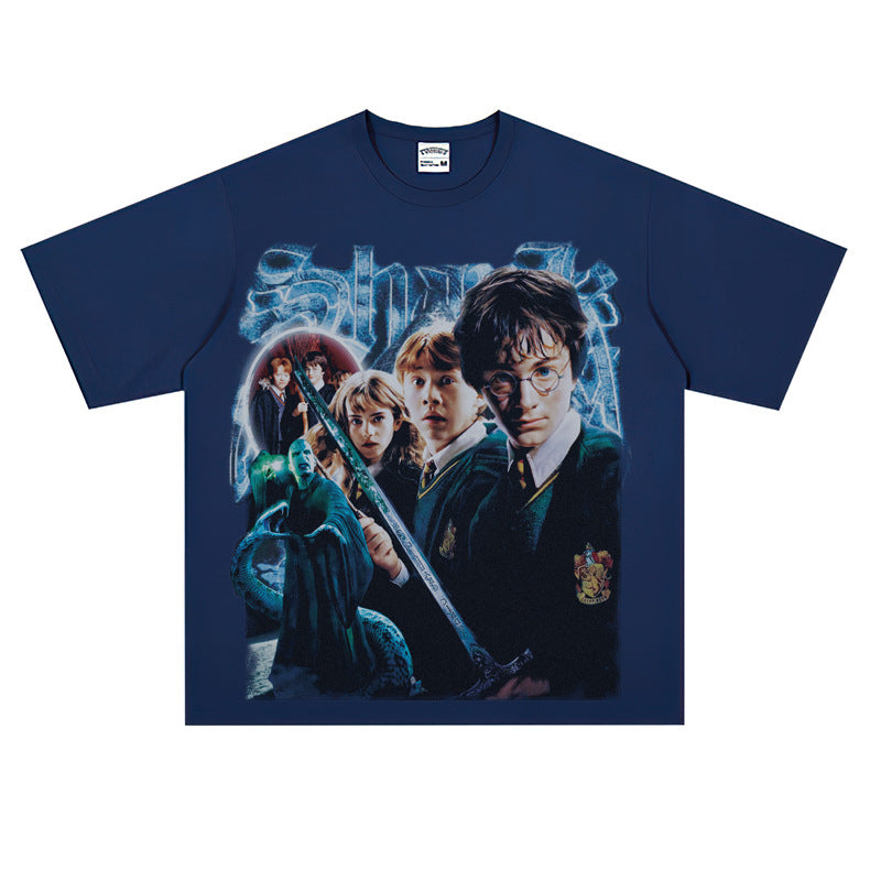 Film Star T Shirt Movie Harry PROTONIC Magic Street Style Short Sleeve Loose American T-shirt