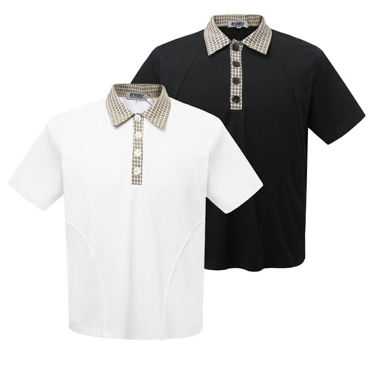 Unisex T-shirts Lapel Design Loose T-Shirts