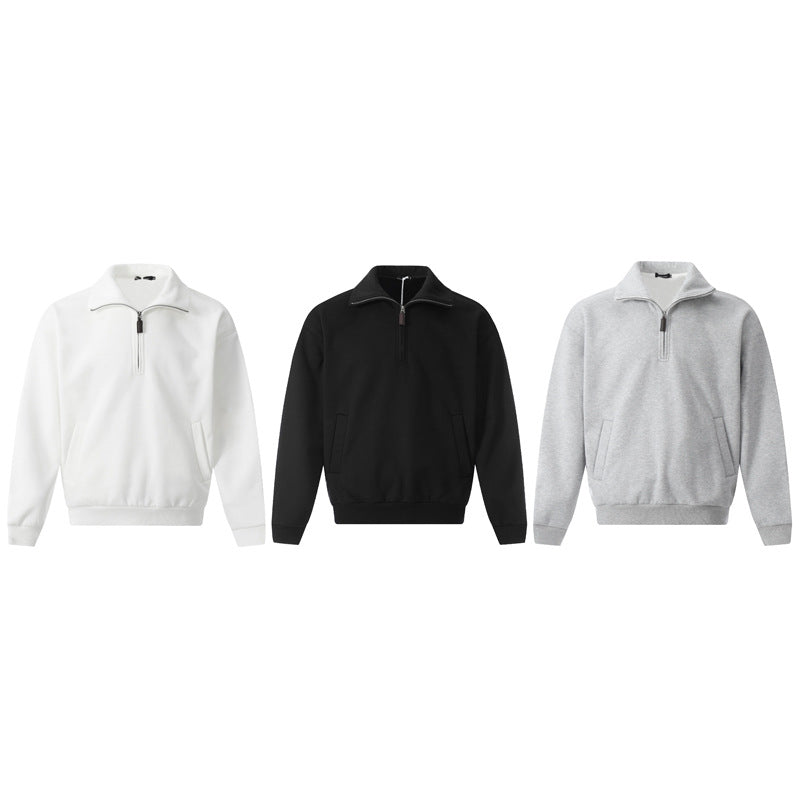 Streetwear Hoodie Zip-Up Lapel Sweater Winter Loose Casual Top