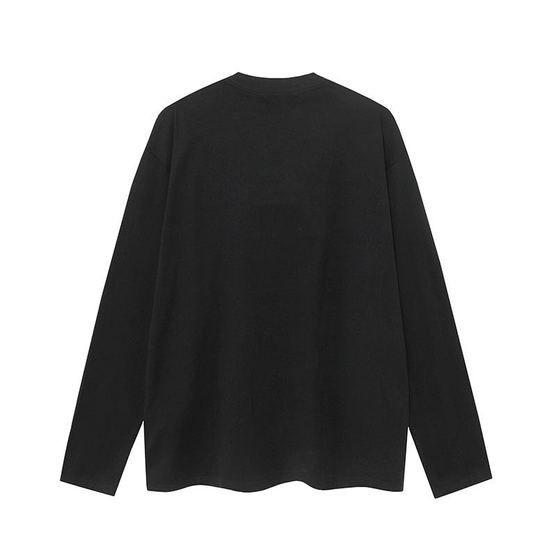 Marcas De Streetwear Ripped Long Sleeve T-Shirt Cleanfit Loose Casual Top