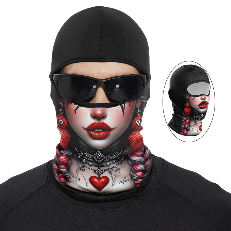 Cycling Windproof Hood Sunscreen Ice Silk Full Face Spring Summer Windproof Scarf Men and Women