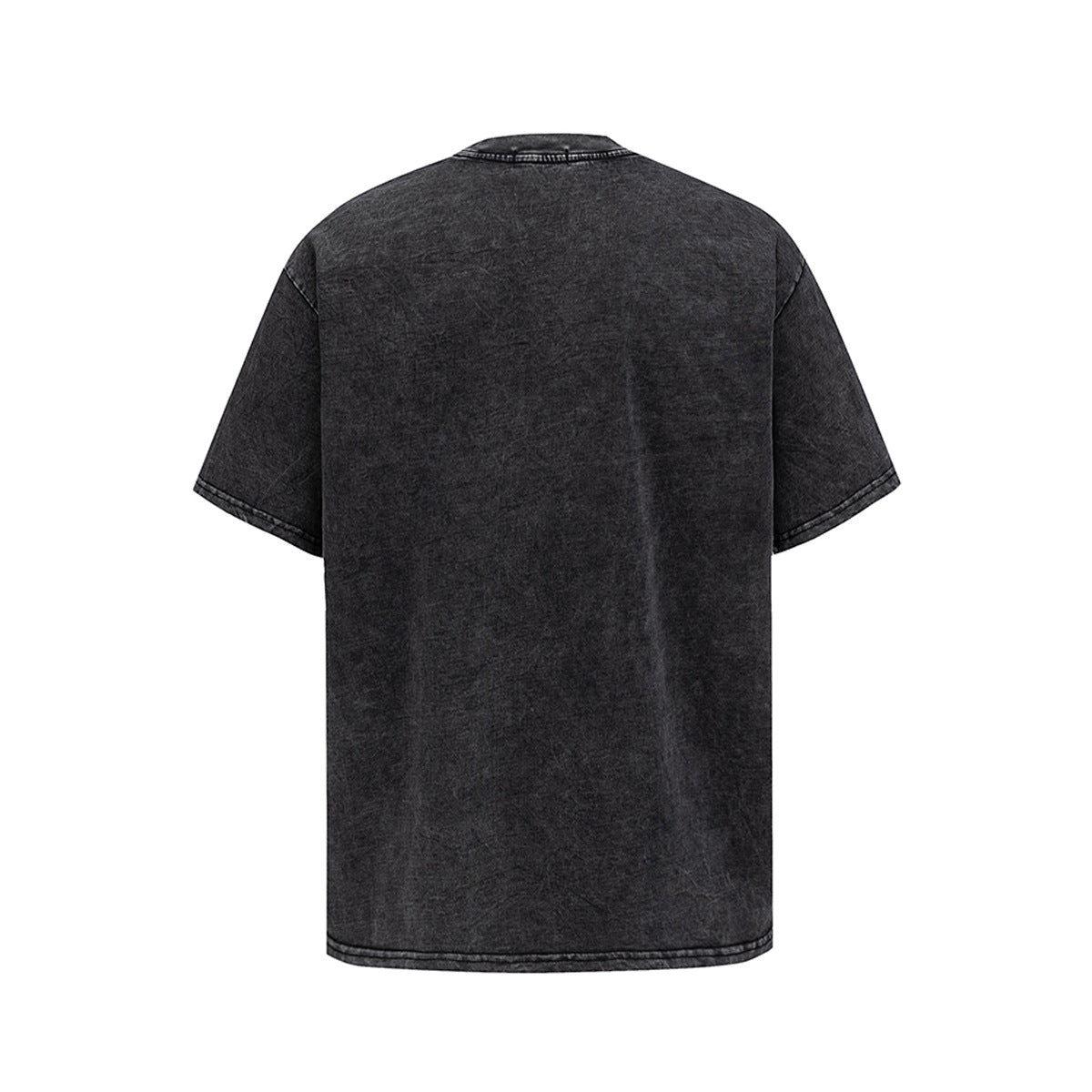 Retro Style Shirt For Men Summer Hip Hop Flame Eye Print Wash T-Shirt Short Sleeve