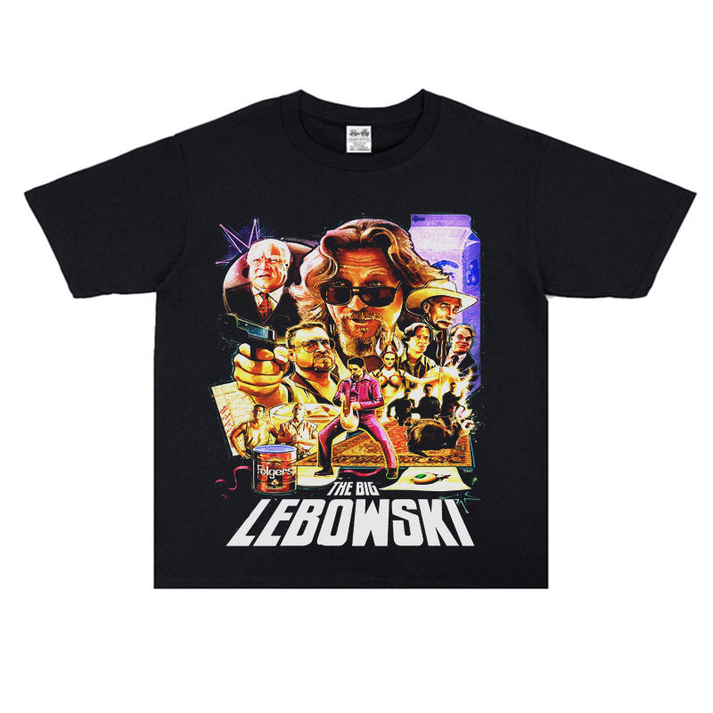 Film Star T Shirt Cotton Loose Nostalgic Short Sleeve American Retro Trendy T-shirt