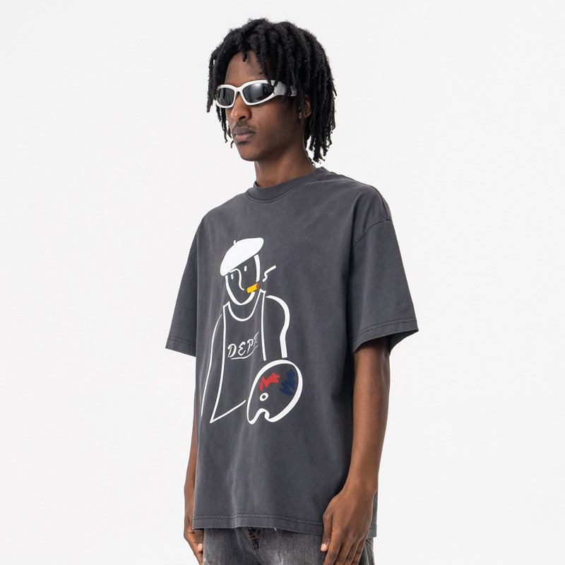 Vic Streetwear Summer Crew Neck Short Sleeve T-Shirt