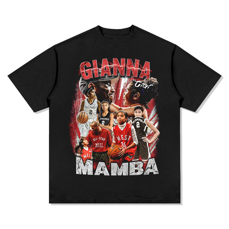 Cool t rapper kobi gigi vintage print t-shirt short sleeve