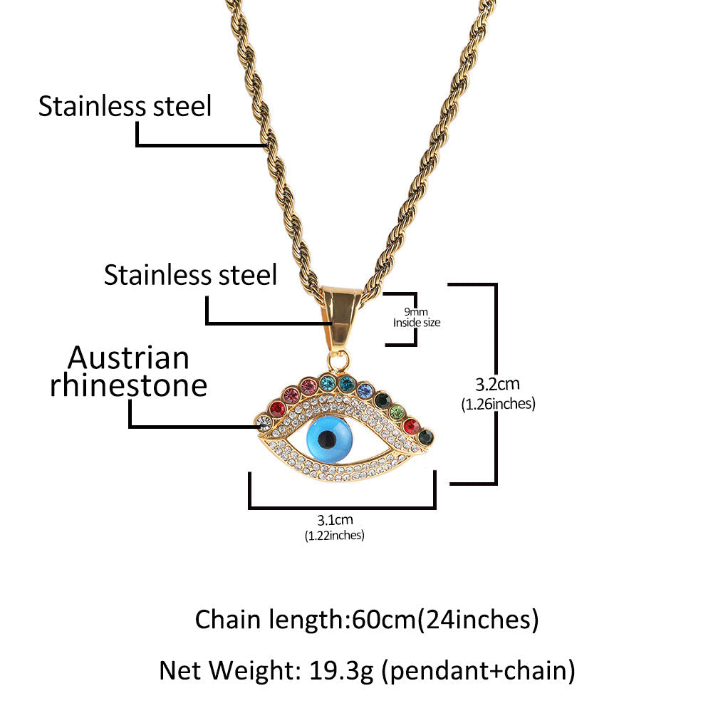 Jewelry Diamond 'Blue Eye' Necklace St. Valentine's Spectrum