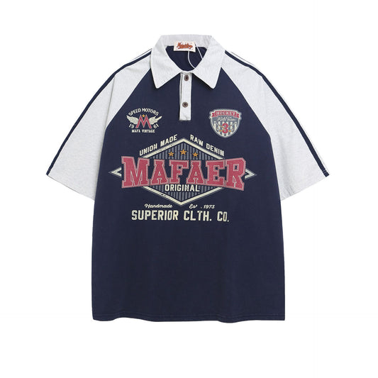 Vestimenta De Los 90 Summer Vintage T-Shirt Lapel Polo Shirt Short Sleeve