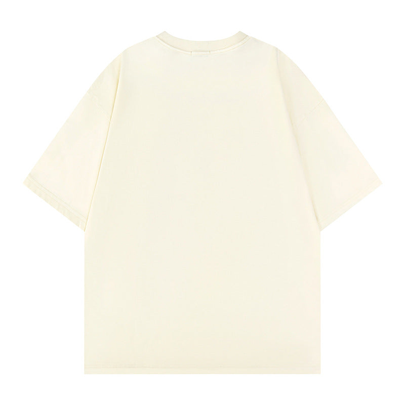 Vintage Tišö Rt Alphabet Short Sleeve T-Shirt Summer Loose