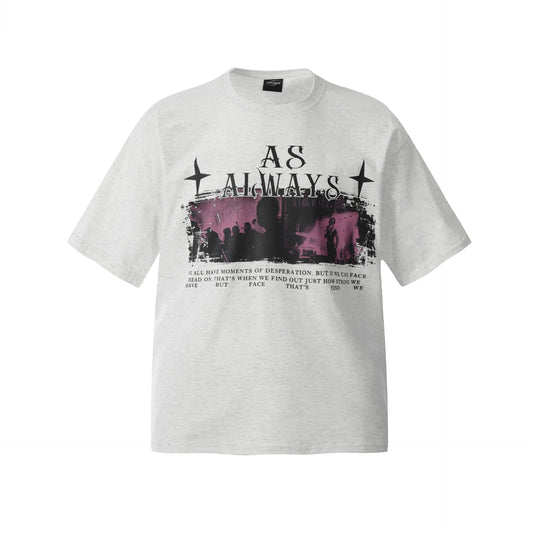 Unisex T-shirts Summer Painting Pattern Men's Loose Crew Neck Short Sleeve T-Shirt