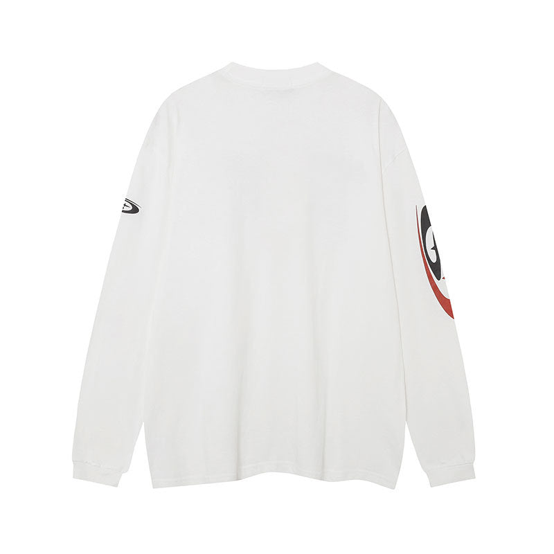 Marcas De Streetwear Vintage Alphabet Print Long Sleeve T-Shirt