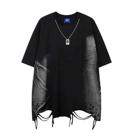 60s Style T Shirts Summer Washed Old T-Shirts Short Sleeves