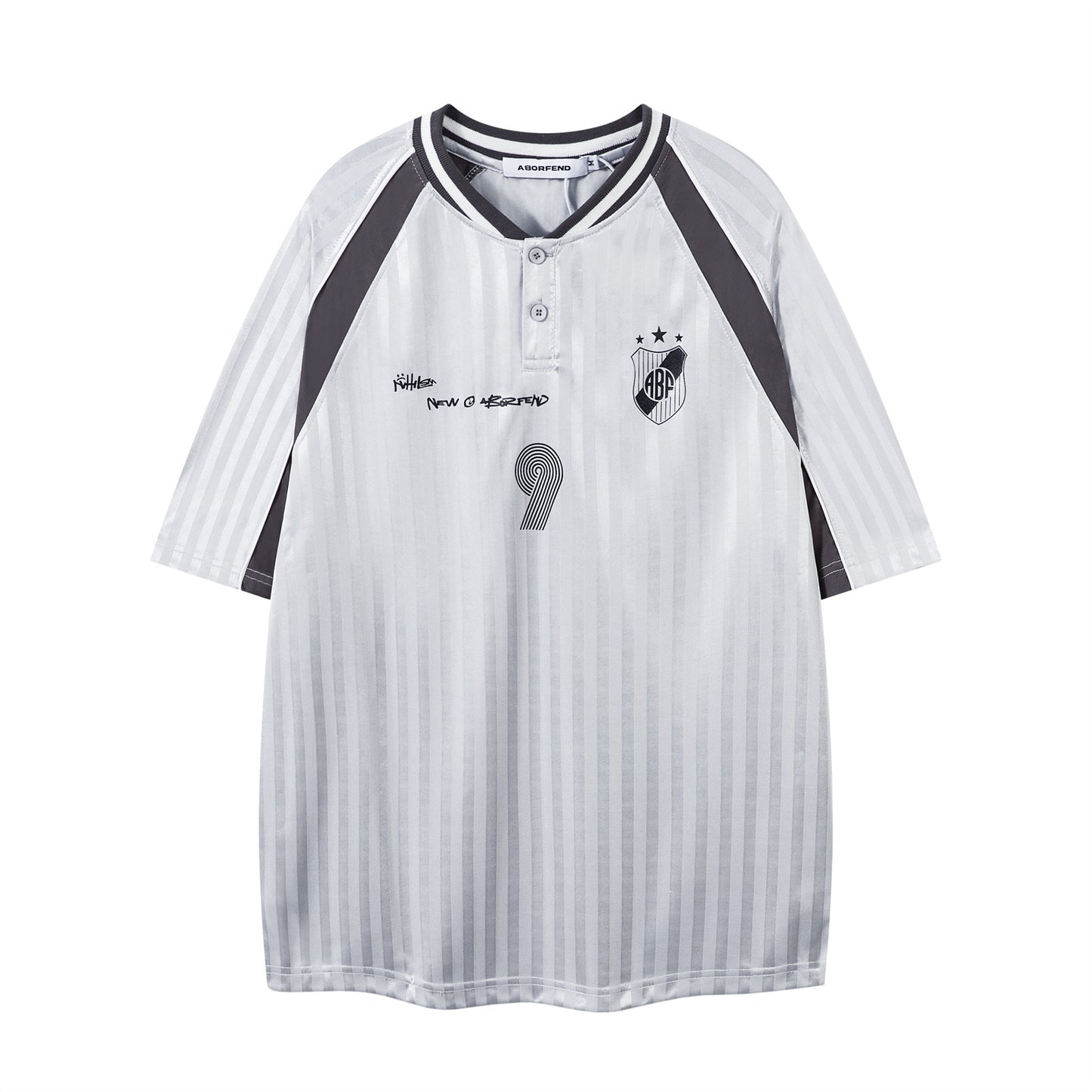 Distorted vintage alphabet print short-sleeved t-shirt summer loose casual top