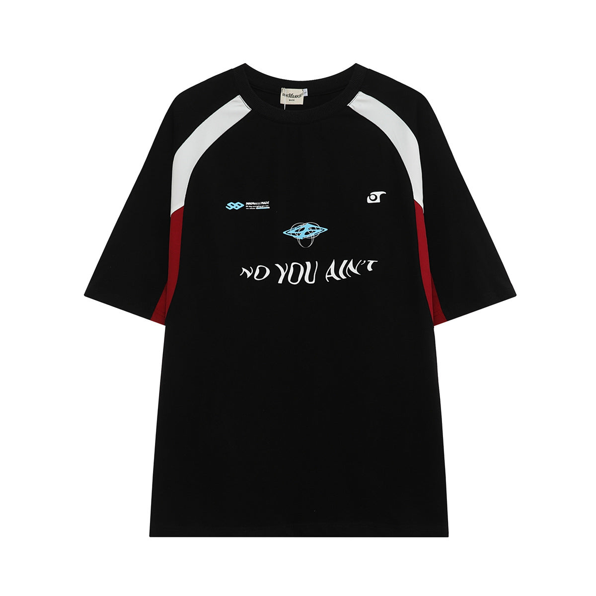 Racing oversized t shirt loose locomotive style retro racing suit short sleeve t