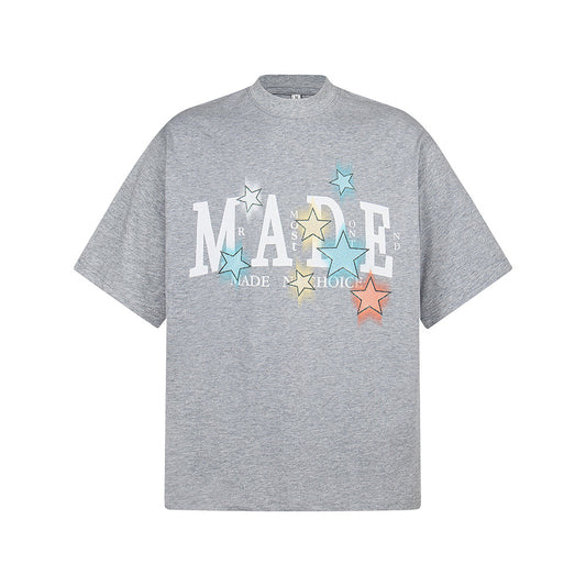 T shirt vintage usa retro crew neck loose top short sleeve t-shirt