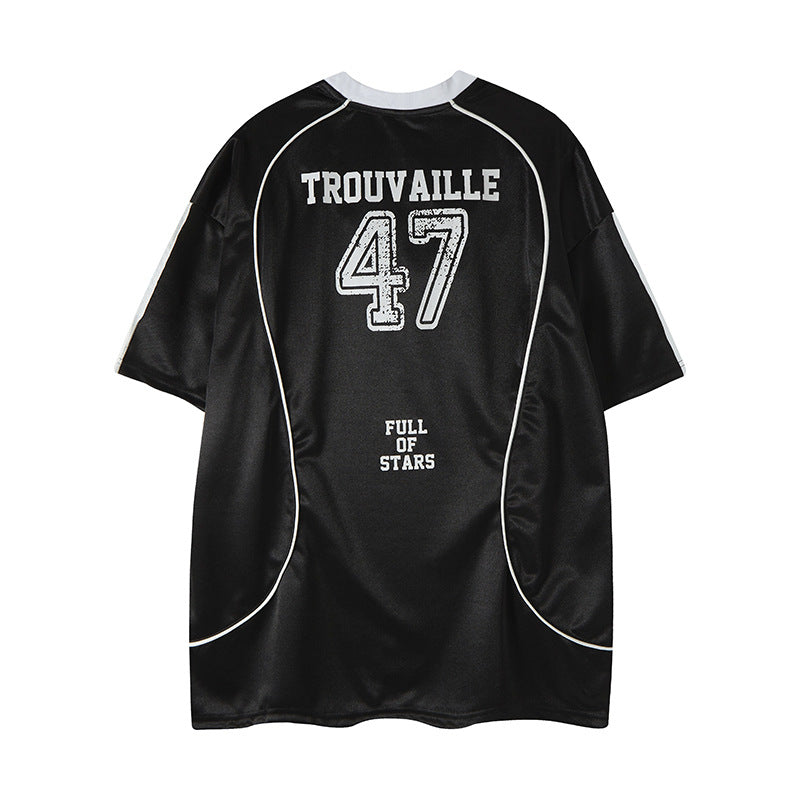New York Hip Hop Style Casual Letter Loose Short Sleeve T-Shirt