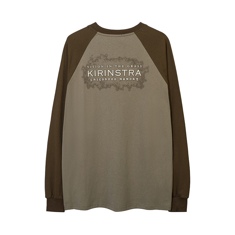 Vintage T Shirts Hip Hop Long Sleeve T-Shirt Vintage Loose Oversize Top