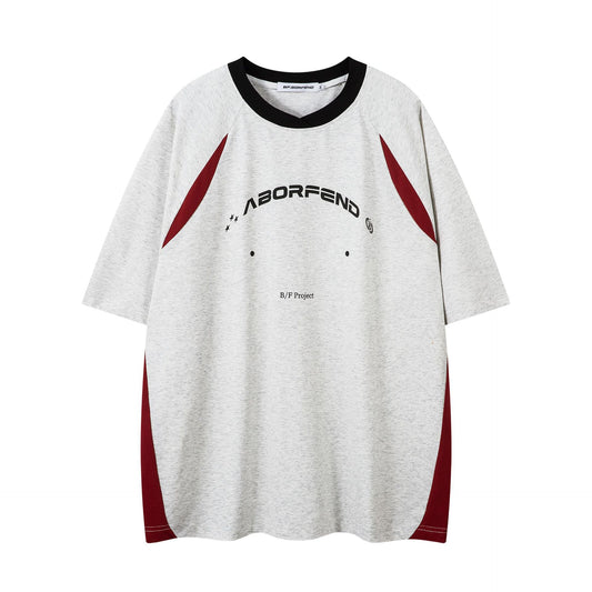 Hustle vintage summer short sleeve t-shirt loose