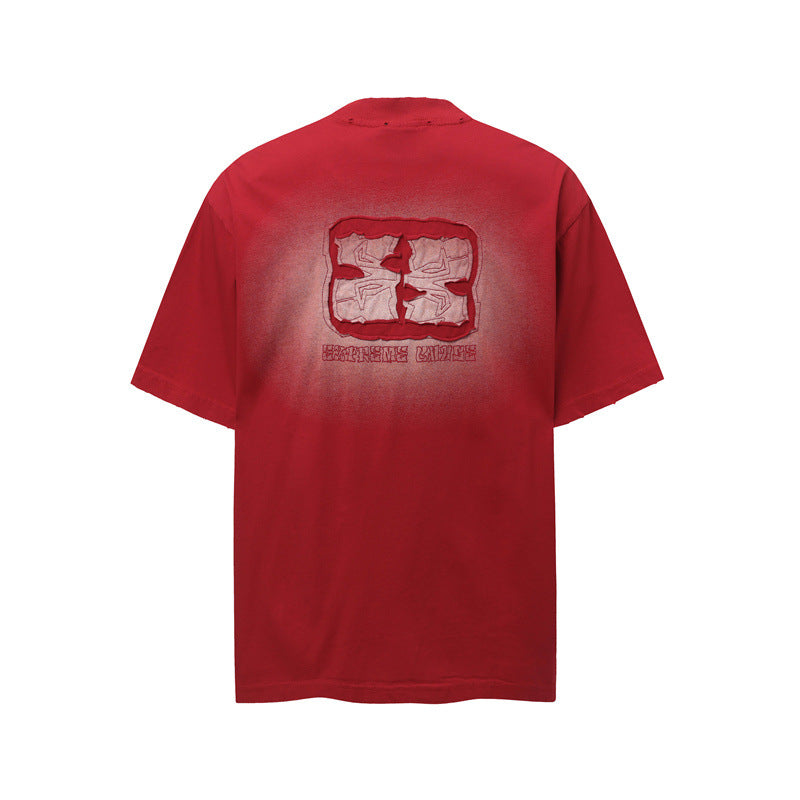 Casual Street Wear High Neck Loose Short Sleeve T-Shirt