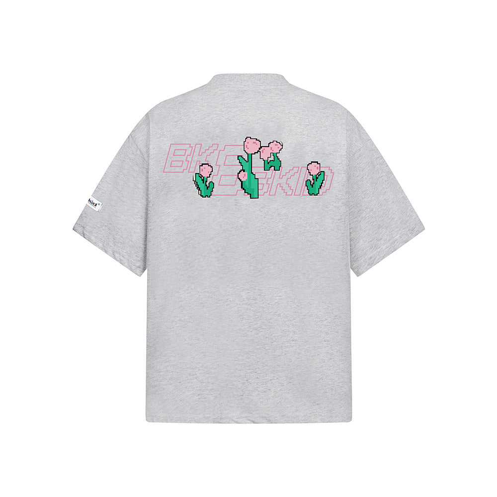 Hip hop shirt vintage summer embroidery short sleeve t-shirt