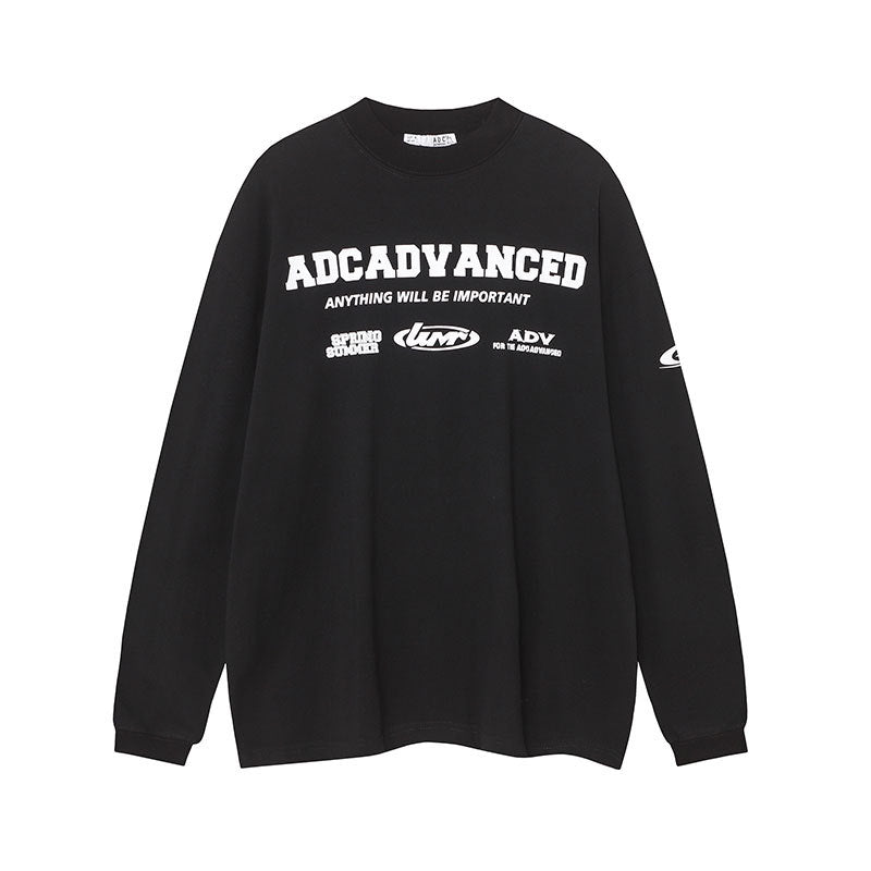 Marcas De Streetwear Vintage Alphabet Print Long Sleeve T-Shirt