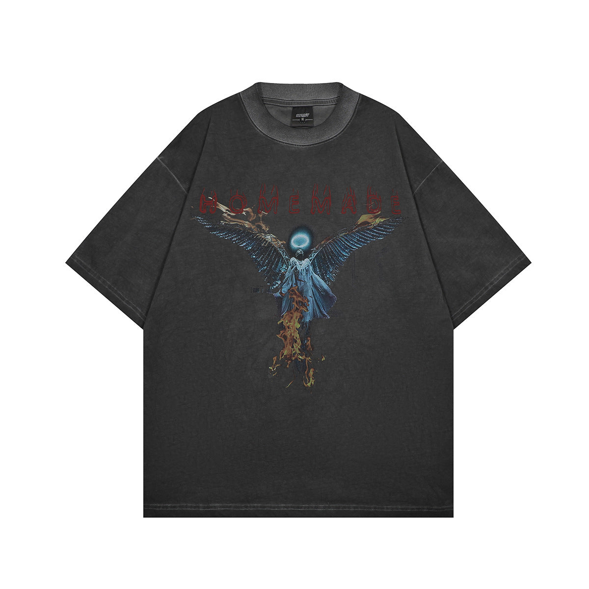 Hip hop shirt summer angel print short sleeve t-shirt