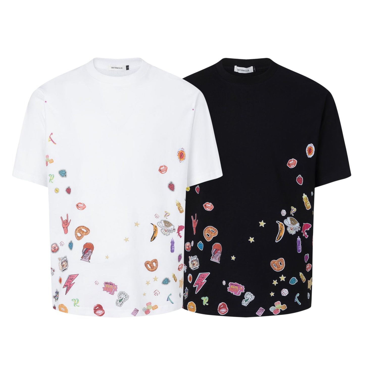 Unisex T-shirts Summer Creative Men's Loose Short Sleeve T-Shirt
