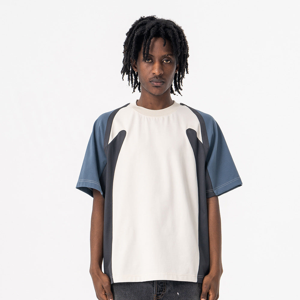 Vintage 90s Hip Hop Clothing Summer Mesh Sports Short Sleeve T-Shirt