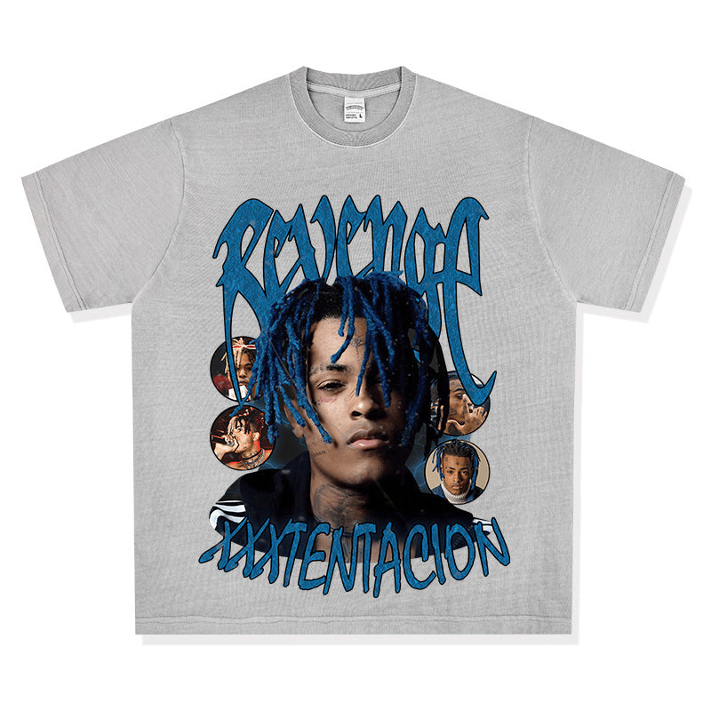 New york hip hop shop XXX Tentacion vintage vintage hip hop rap print short sleeve t-shirt