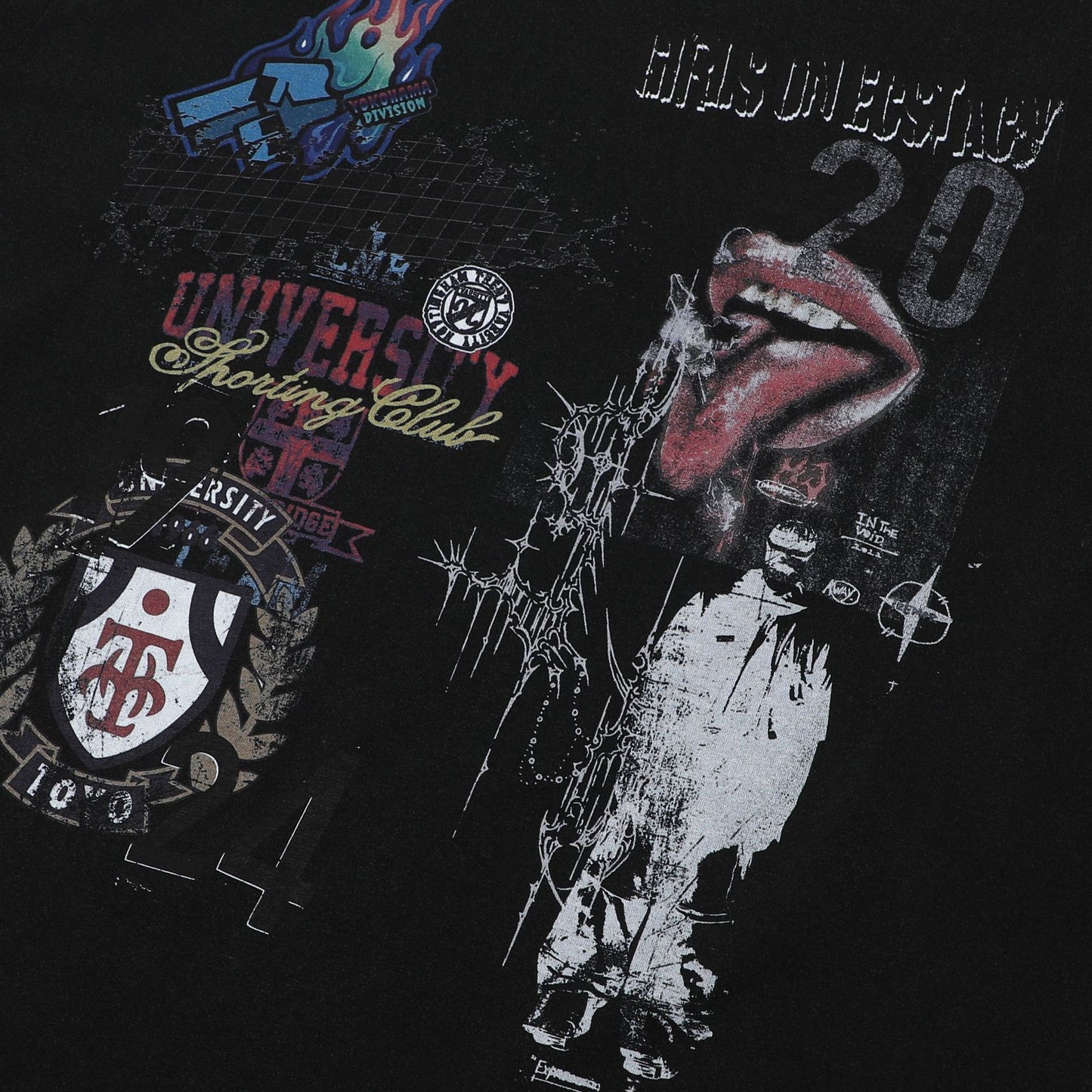Hip hop shirt vintage t-shirt short sleeve loose character print