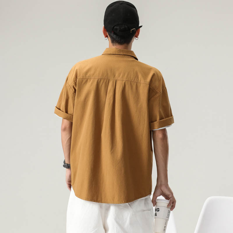 Men T-shirts Short Sleeve Summer Loose Shirt