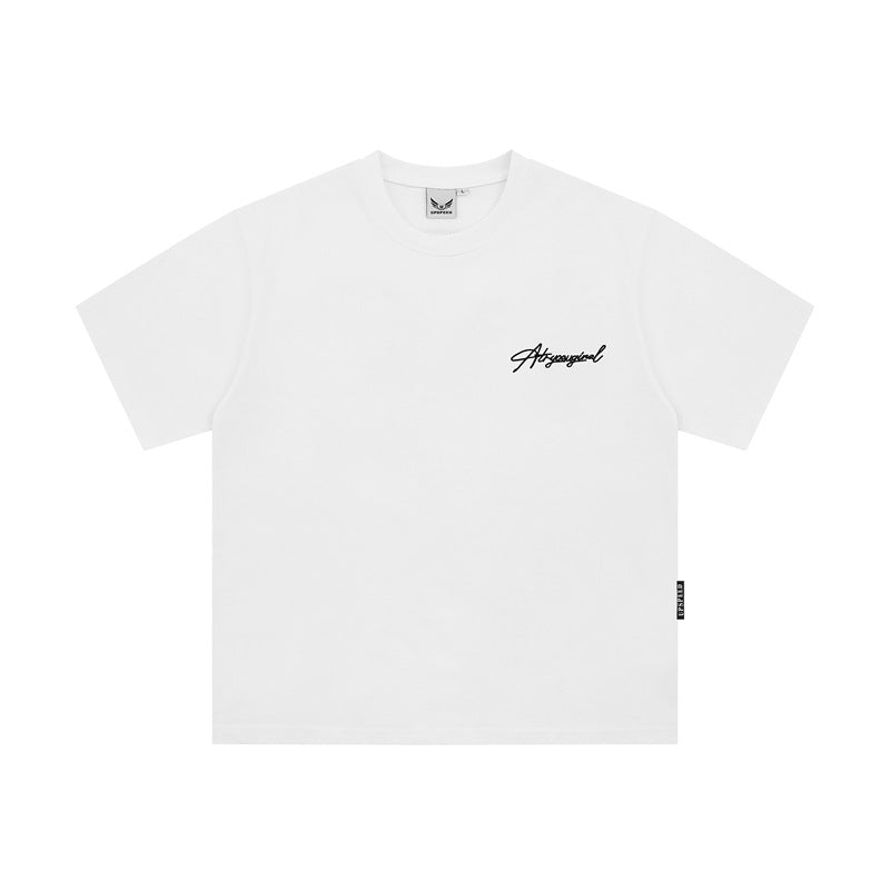 Camisas Retros Embroidered Short Sleeve Loose T-Shirt